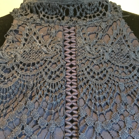 Navy Blue Lace Evening Dress (New with Tag… - Picture 2 of 8